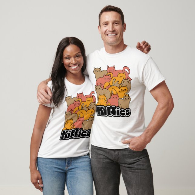 Cute Kitties Design - Adorable Cat Art T-Shirt (Unisex)