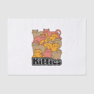 Cute Kitties Design - Adorable Cat Art Tissue Paper