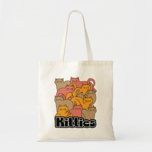 Cute Kitties Design - Adorable Cat Art Tote Bag