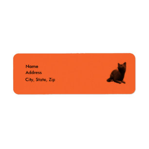 Cute Kitty Address Labels Template