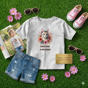 Cute Kitty and Flowers / Cat Lover  Toddler T-Shirt