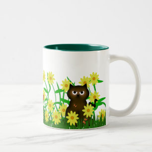 Cute Kitty and Froggy Friend Mug