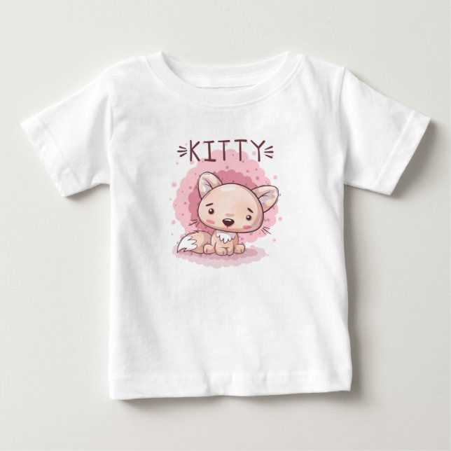Cute Kitty  Baby T-Shirt (Front)