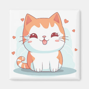 Cute Kitty Cartoon Kawaii Chibi Magnet
