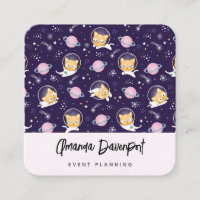 Cute Kitty Cat Astronauts Pattern