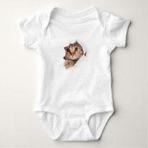 Cute Kitty Cat Baby T‑Shirt – Personalised Infant 