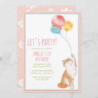 Cute Kitty Cat Balloons | Fun Pink Girls Birthday