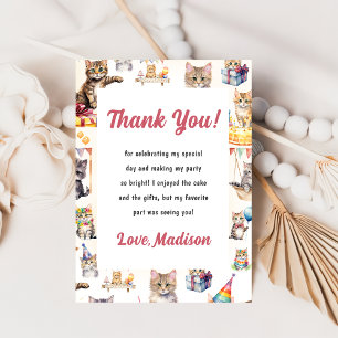 Cute Kitty Cat Birthday day Party Invitation