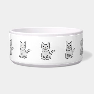 Cute Kitty Cat Ceramic Pet Bowl