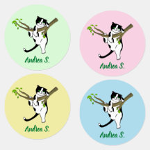 Cute Kitty Cat Climbing Tree 