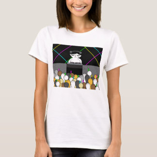 Cute Kitty Cat DJ Rave Dance Party T-Shirt