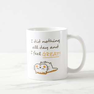Cute Kitty Cat Do Nothing Amusing Confession Coffee Mug
