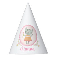 Cute Kitty Cat Girl Birthday Party Hat