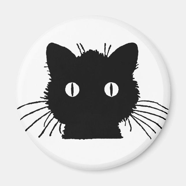 Cute Kitty Cat Head Magnet (Front)