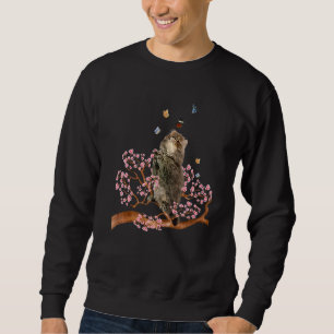 Cute Kitty Cat Japanese Cherry Blossom Sakura Flow Sweatshirt