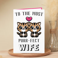 Cute Kitty Cat Kitten Pun Wife Happy Birthday
