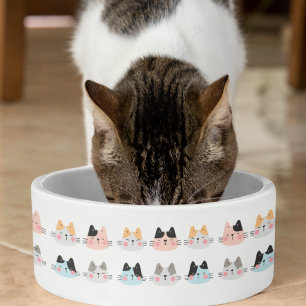 Cute Kitty Cat Pattern On White