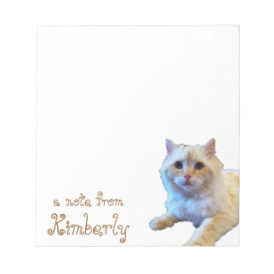 Cute Kitty Cat Personalised Notepad