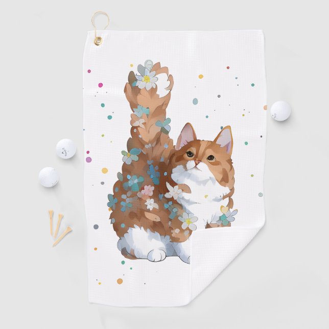 Cute Kitty Cat Pet Animal  Golf Towel (InSitu)