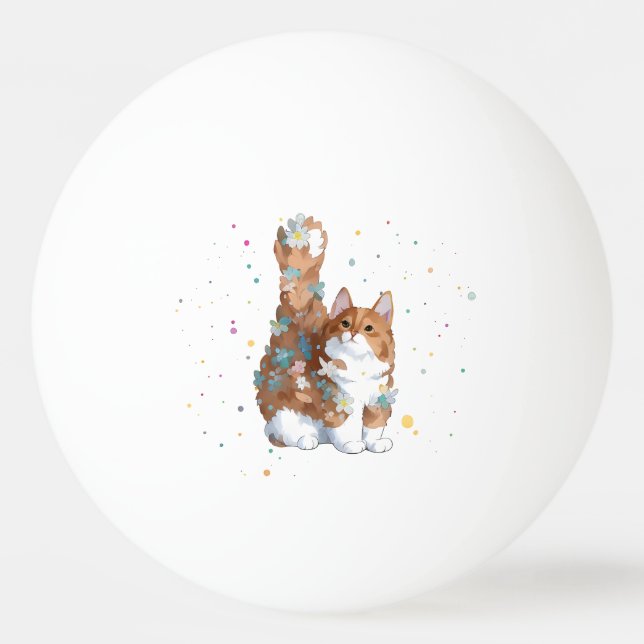 Cute Kitty Cat Pet Animal  Ping Pong Ball (Front)