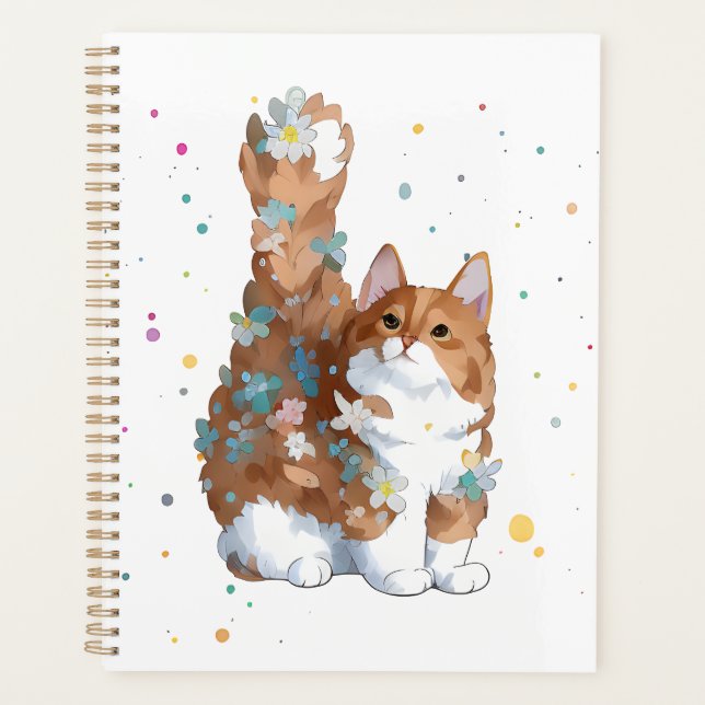 Cute Kitty Cat Pet Animal  Planner (Front)