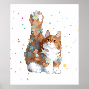 Cute Kitty Cat Pet Animal  Poster