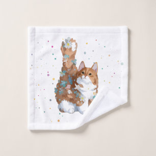 Cute Kitty Cat Pet Animal  Wash Cloth