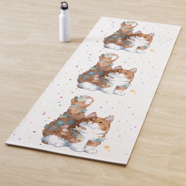 Cute Kitty Cat Pet Animal  Yoga Mat (In Situ)