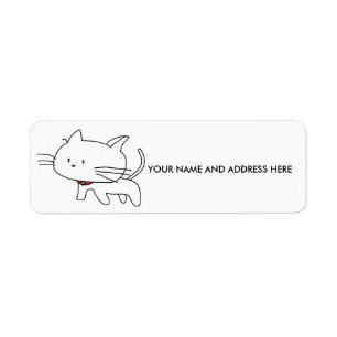 Cute Kitty Cat Return address labels, Personalised