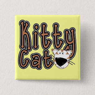 Cute Kitty Cat Tshirts and Gifts 15 Cm Square Badge