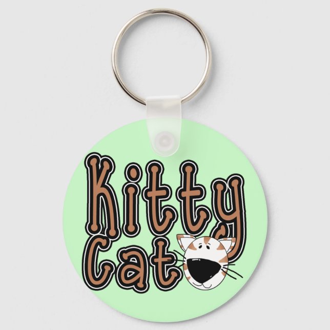 Cute Kitty Cat Tshirts and Gifts Key Ring (Front)