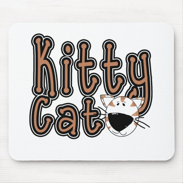 Cute Kitty Cat Tshirts and Gifts Mouse Mat (Front)