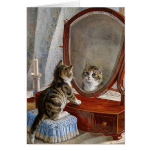 Cute Kitty Cat Vintage Painting by Frank Paton