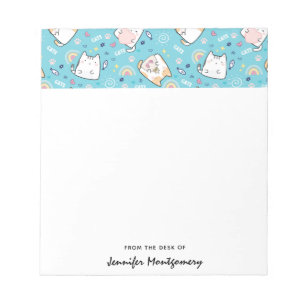 Cute Kitty Cats Whimsical Pattern Notepad