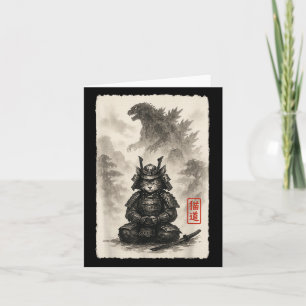 Cute Kitty Catzilla Angry Kaiju Anime Cat Monster  Card