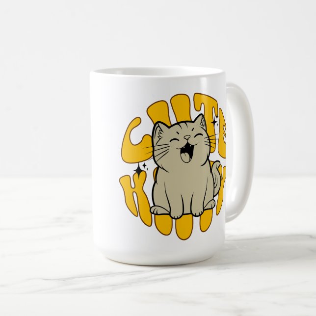 Cute Kitty Coffee Mug (Front Right)