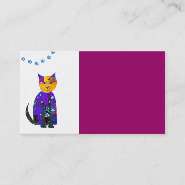 cute kitty collage  business card template (Front)