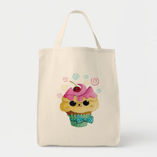 Cute Kitty Cupcake Tote Bag