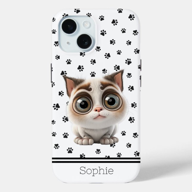 Cute Kitty Custom Case-Mate iPhone Case (Back)