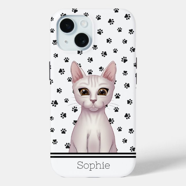 Cute Kitty Custom Case-Mate iPhone Case (Back)