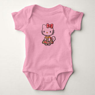 Cute kitty design baby bodysuit