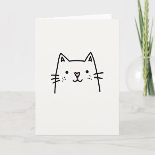 Cute Kitty Drawing Card