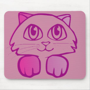 Cute kitty drawing mouse mat