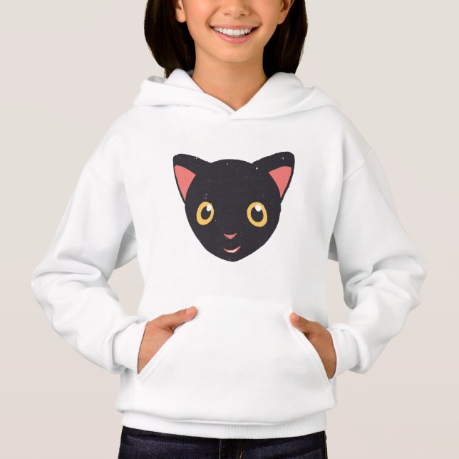 Cute Kitty Face Black Kitten (Front)