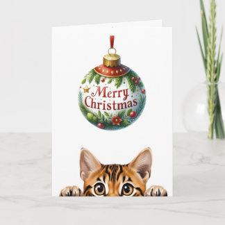 Cute Kitty Funny Cat Christmas Card