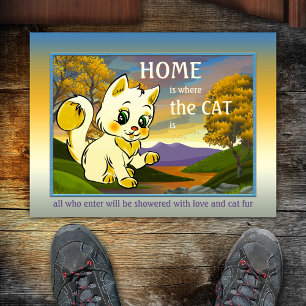 Cute Kitty Funny Cat Doormat