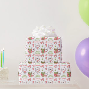 Cute Kitty Gift Ribbon Kids Birthday Wrapping Paper