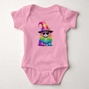 Cute Kitty Halloween Witch Infants' Baby Bodysuit