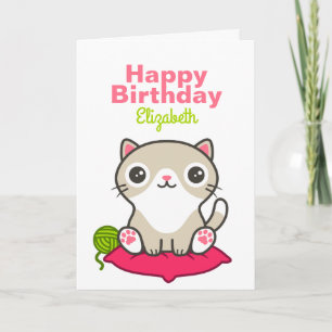 Cute Kitty Illustration Card