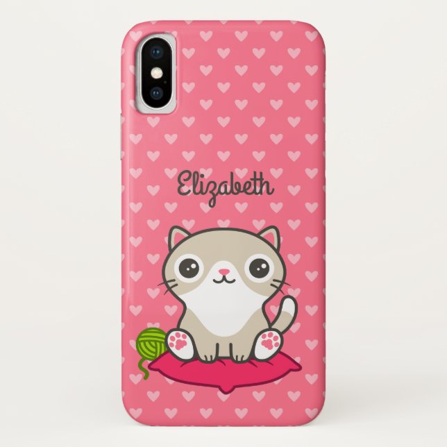 Cute Kitty Illustration Case-Mate iPhone Case (Back)